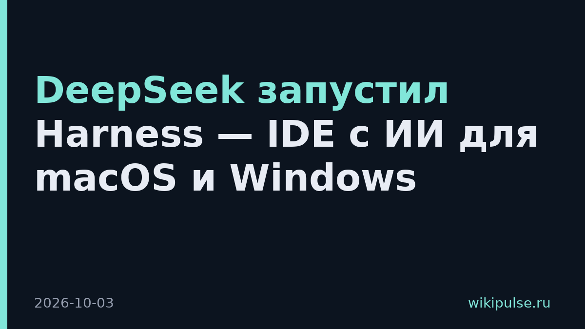 DeepSeek запустил Harness — IDE с ИИ для macOS и Windows