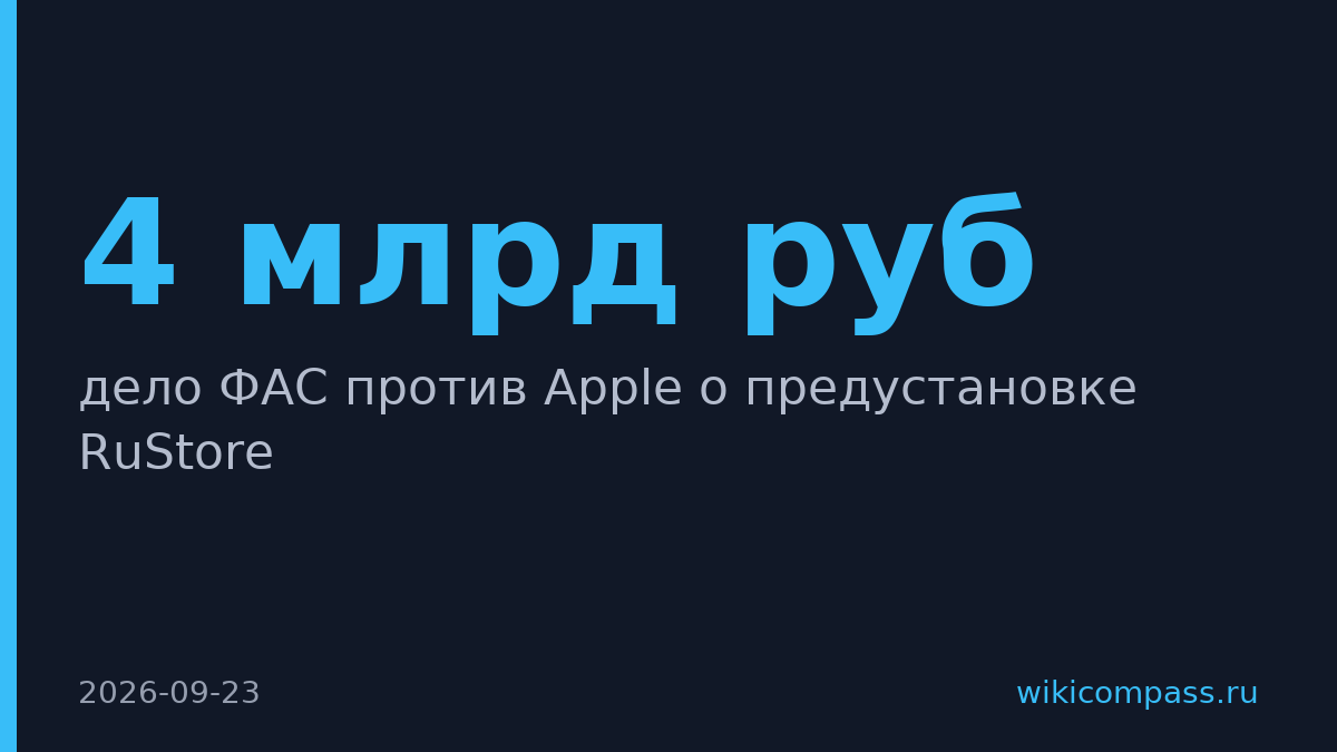 ФАС возбудила дело против Apple за отказ предустанавливать RuStore