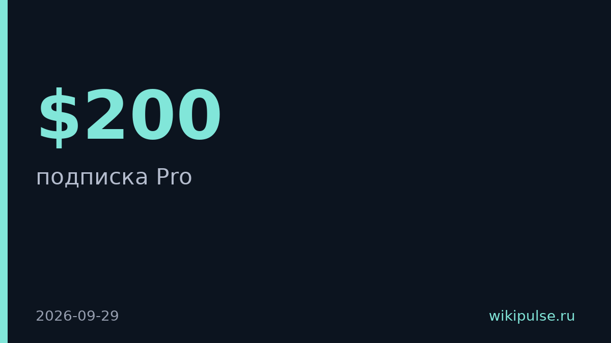 OpenAI вернула подписку Pro за $200 с половинным лимитом