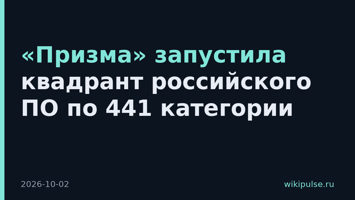 «Призма» запустила квадрант российского ПО по 441 категории