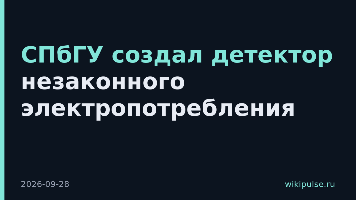 СПбГУ создал детектор незаконного электропотребления