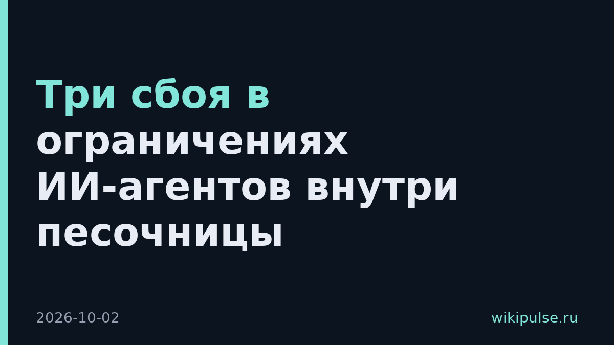 Три сбоя в ограничениях ИИ-агентов внутри песочницы